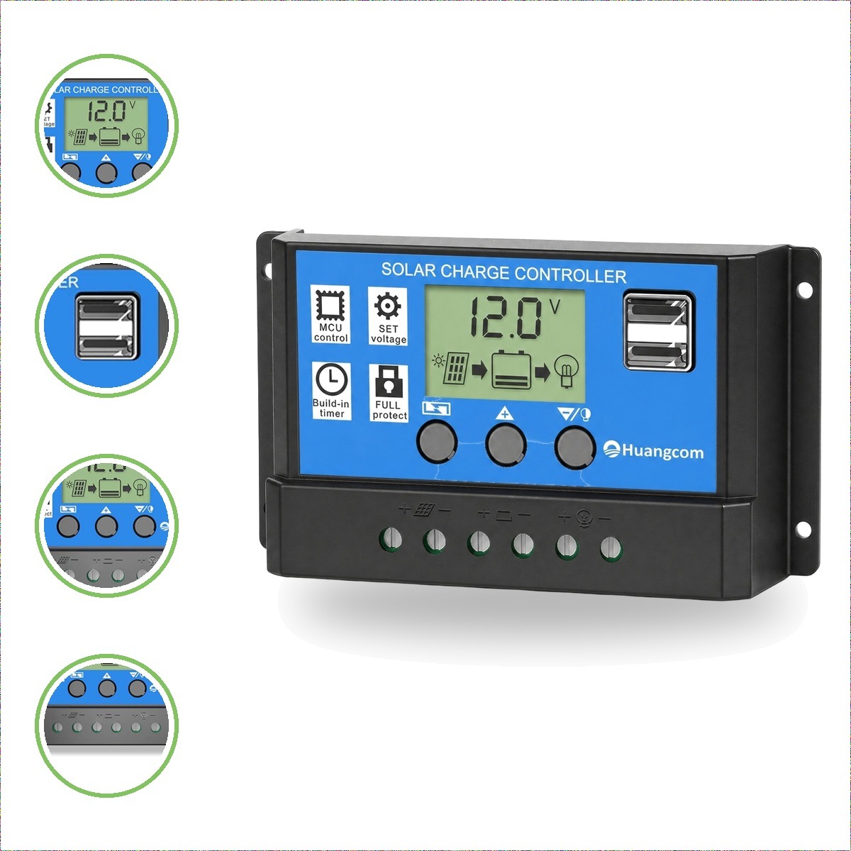 Regulador de Carga PWM 12 24V 30A xUn - portada