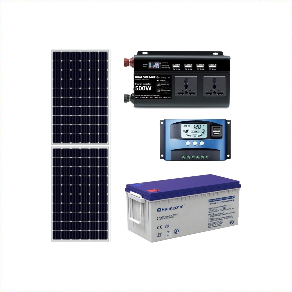 Kit Solar Off Grid 220V 500W12V xKit - portada